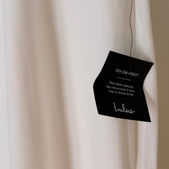 NWT LULUS Cordially Invited White Off-the-Shoulder Bow Back Midi Dress | Size XS - Picture 6 of 7
